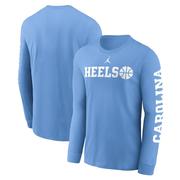 UNC Jordan Brand Cotton Basketball Icon Long Sleeve Tee